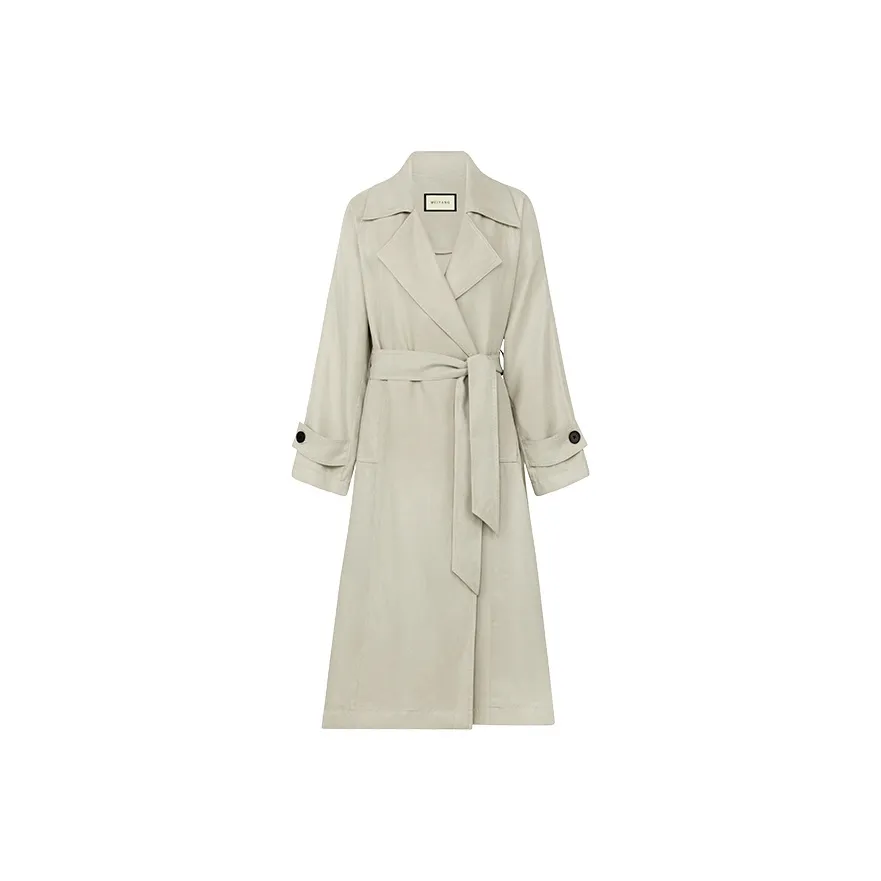 MEIYANG Светло-серый женский тренч