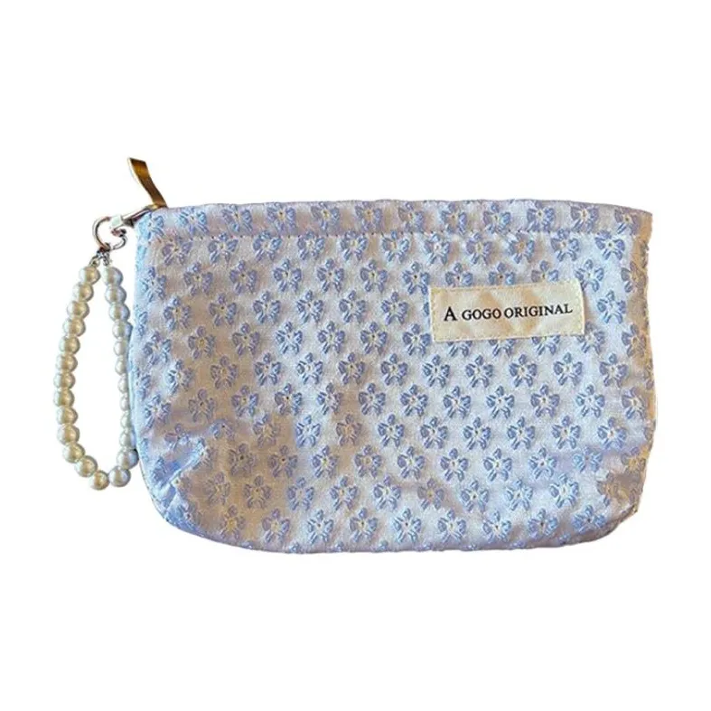 OMGD Женственный Сладкий Стиль Косметичка Ручная Жемчужная Цепочка Сумка для Хранения