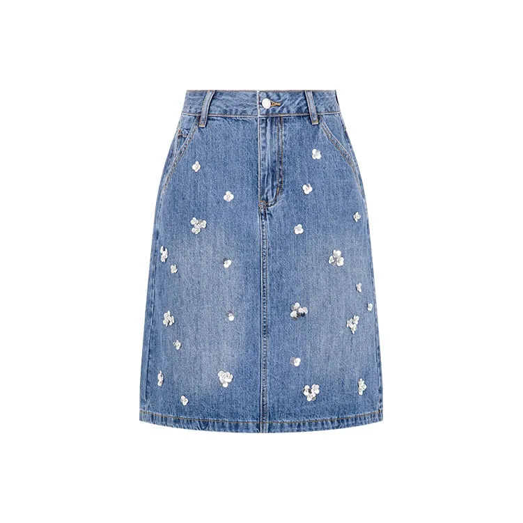 MEIYANG Деним Длинная Юбка Женская