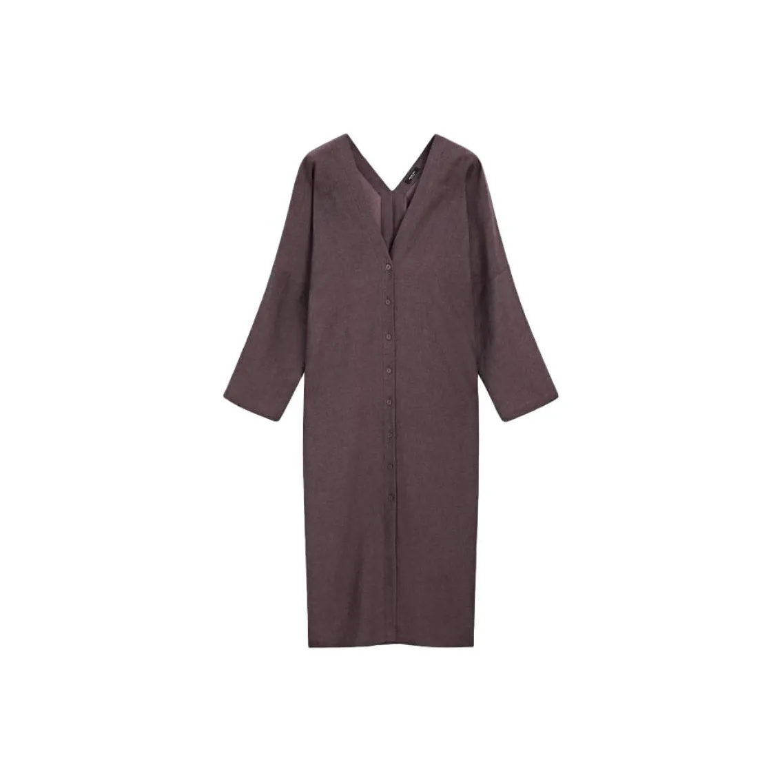 Massimo Dutti Длинное платье с длинными рукавами женское