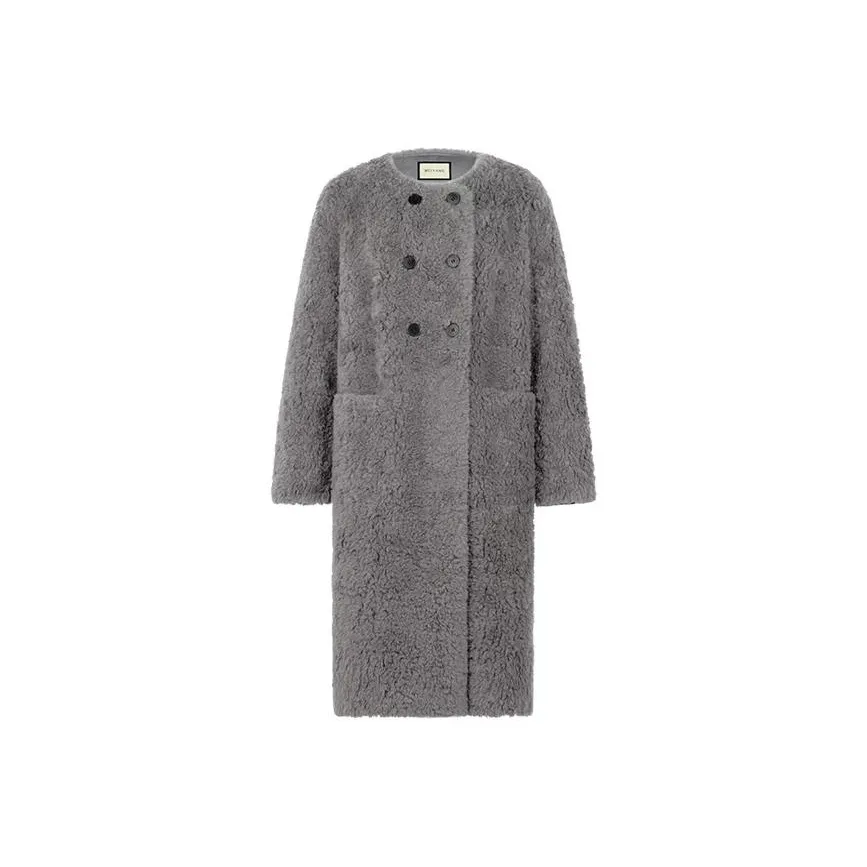 MEIYANG Серый Женский Пальто