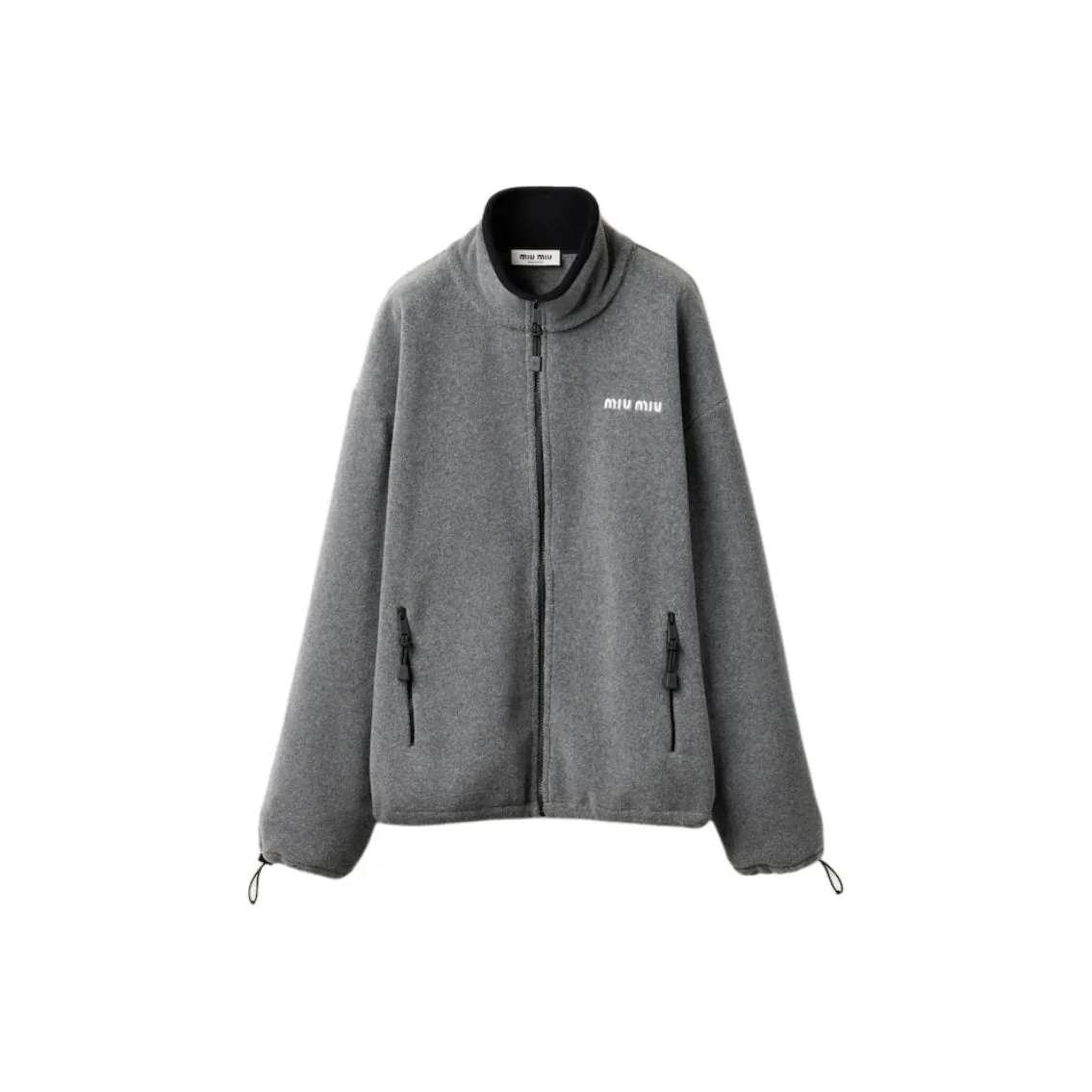 MIU MIU Logo embroidered Fleece Sweatshirt