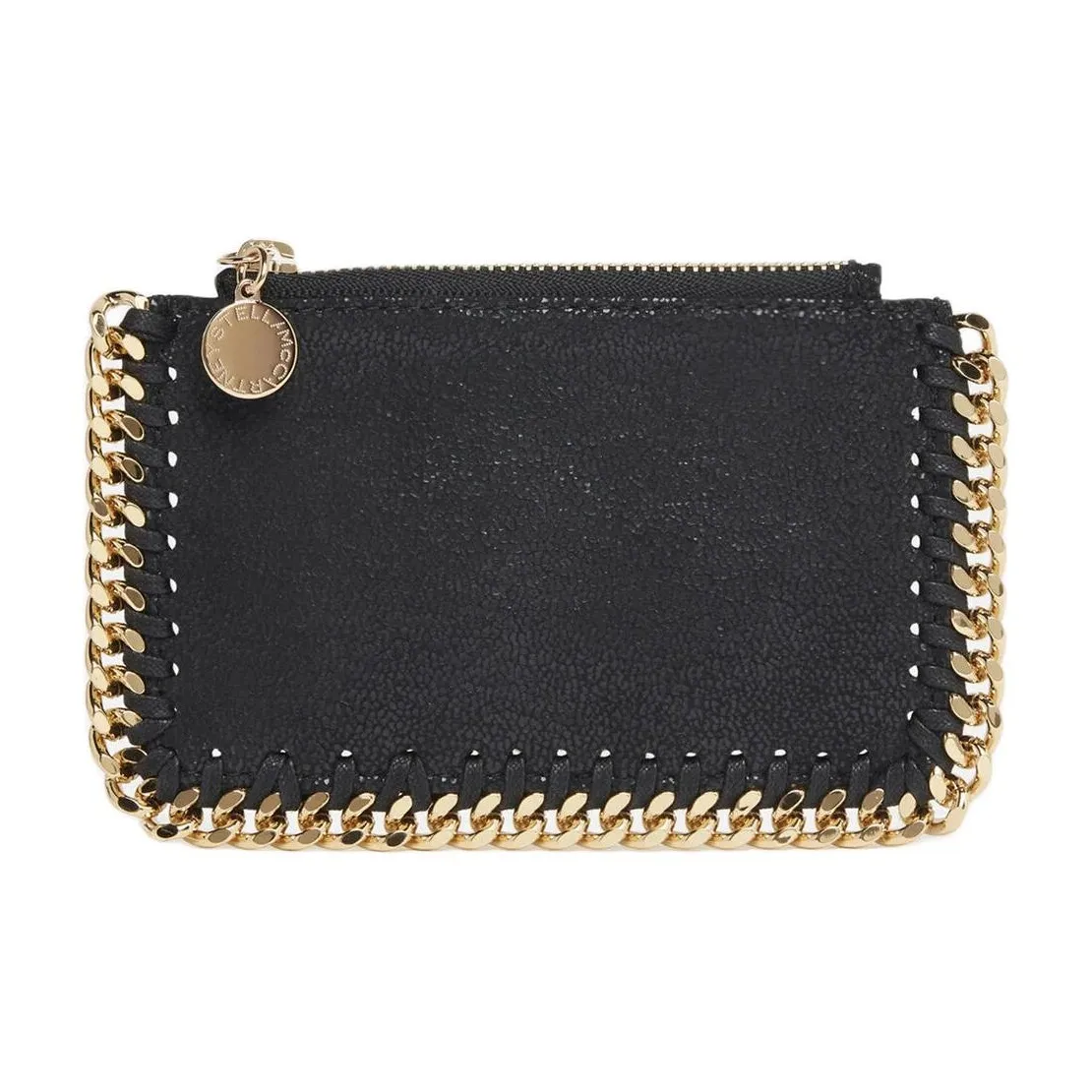 Stella McCartney Falabella Polyester Card Clip Wallets Women's Black