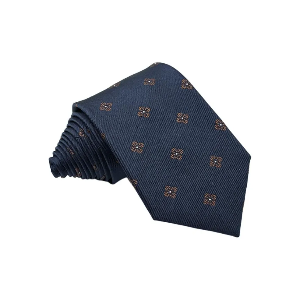 SAINT ANGELO Галстуки из шелка тутового дерева Унисекс Темно-синий