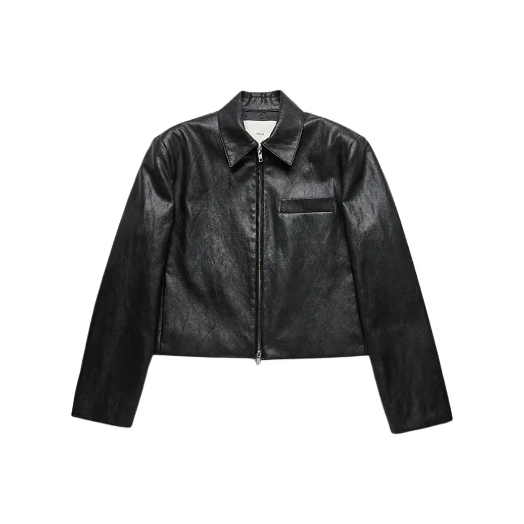 Dunst Унисекс Коллар Веганская Кожа Блоузон Куртка Куртки Пальто Унисекс