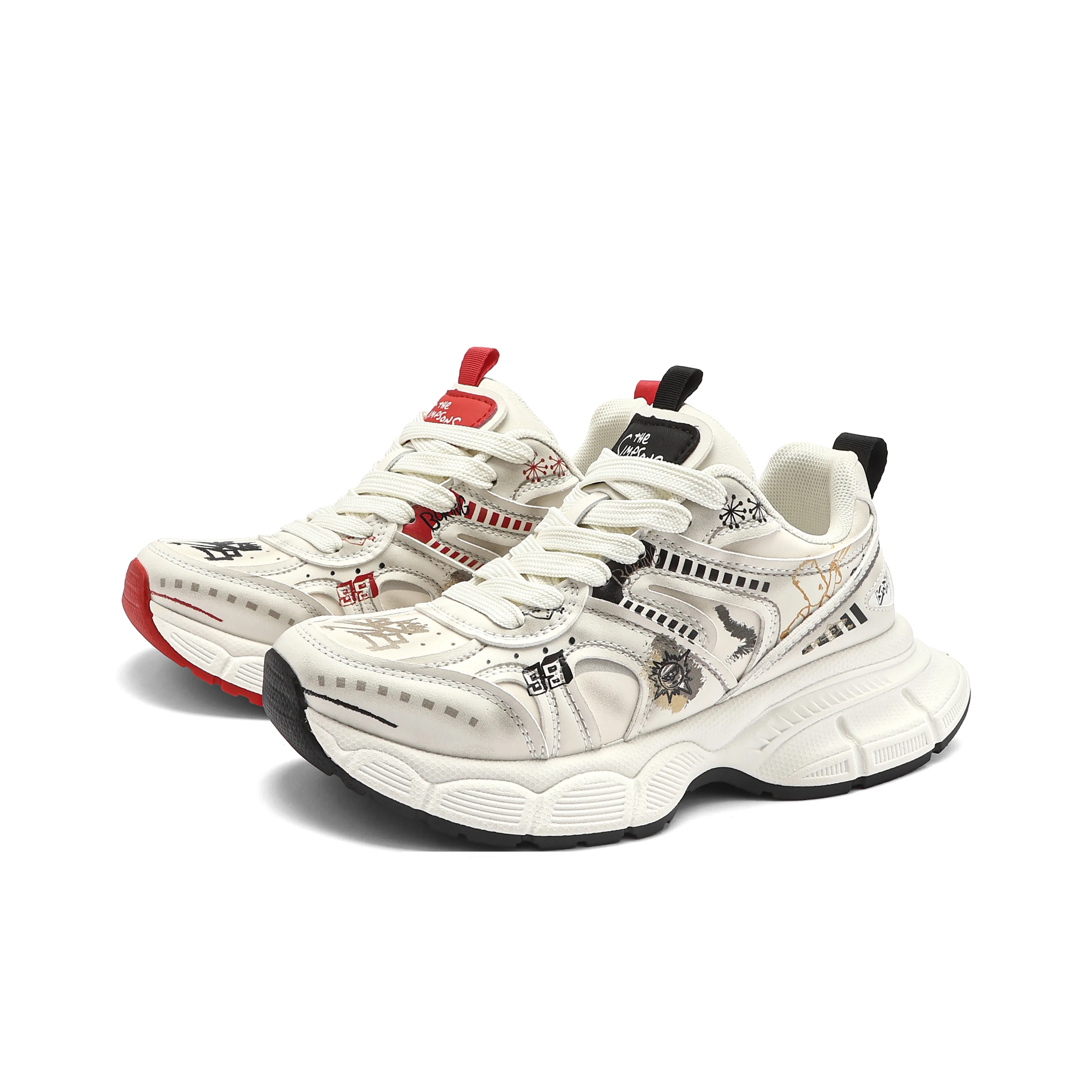 The Simpsons Толстая подошва Низкий топ Унисекс