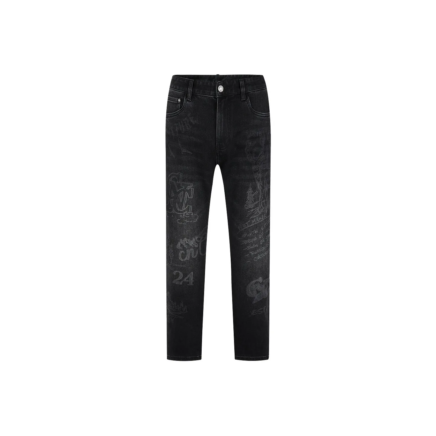 C'N'C Trend series Черный цветок Мужские Джинсы