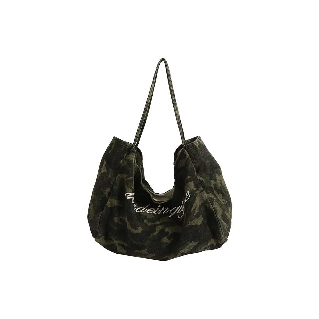 RKM Холст Тоут Сумка Сумка через плечо Женская Зеленая