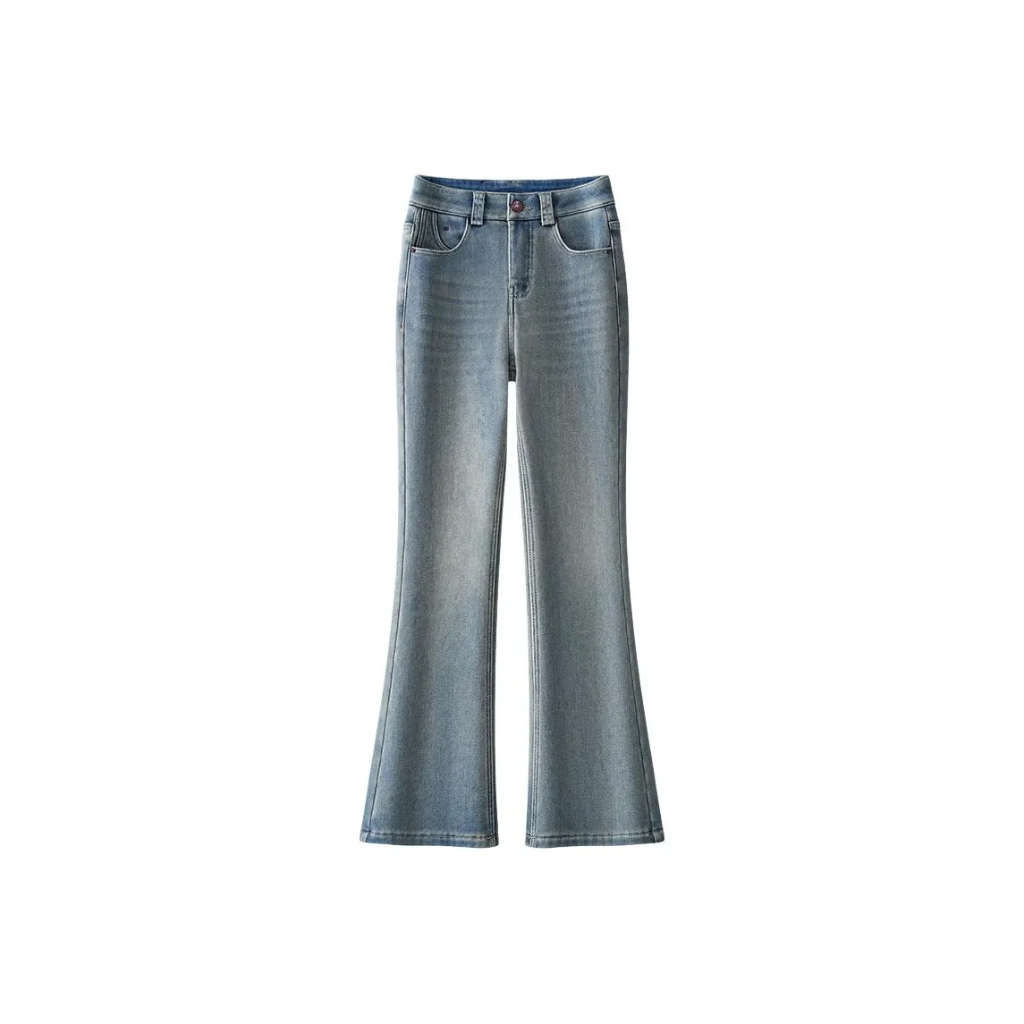 Devanro Синие Джинсы с Флисовой Подкладкой для Женщин