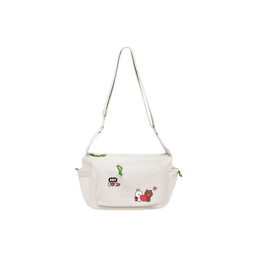 LINE FRIENDS Полиэстер Сумка через плечо Стандартная Унисекс Экрю