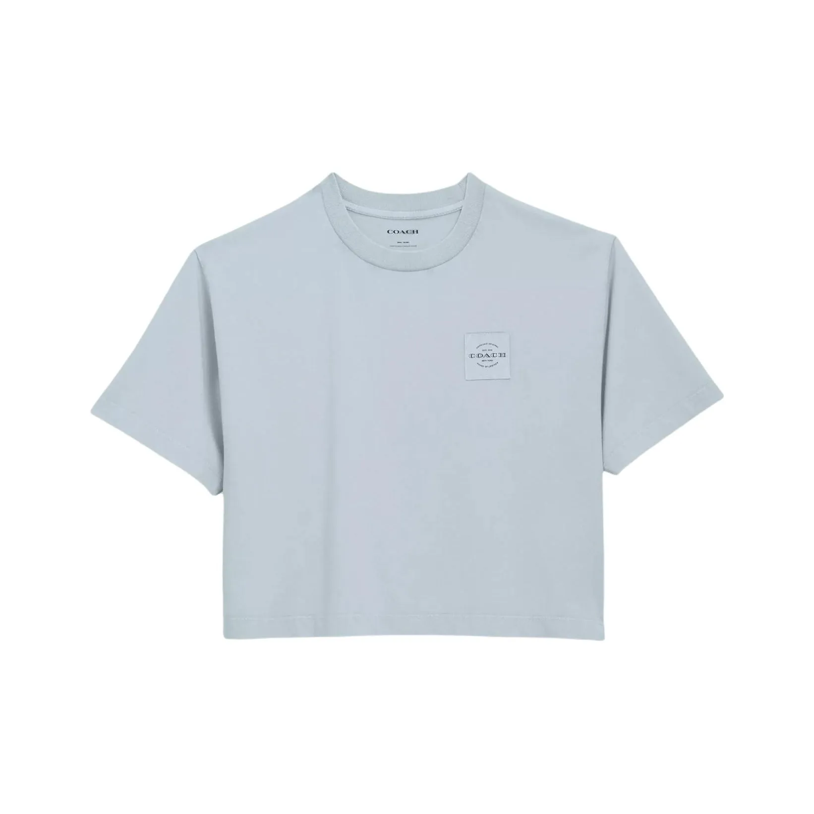 COACH Drop Shoulder Sleeve T Shirt Women's Gray Blue
