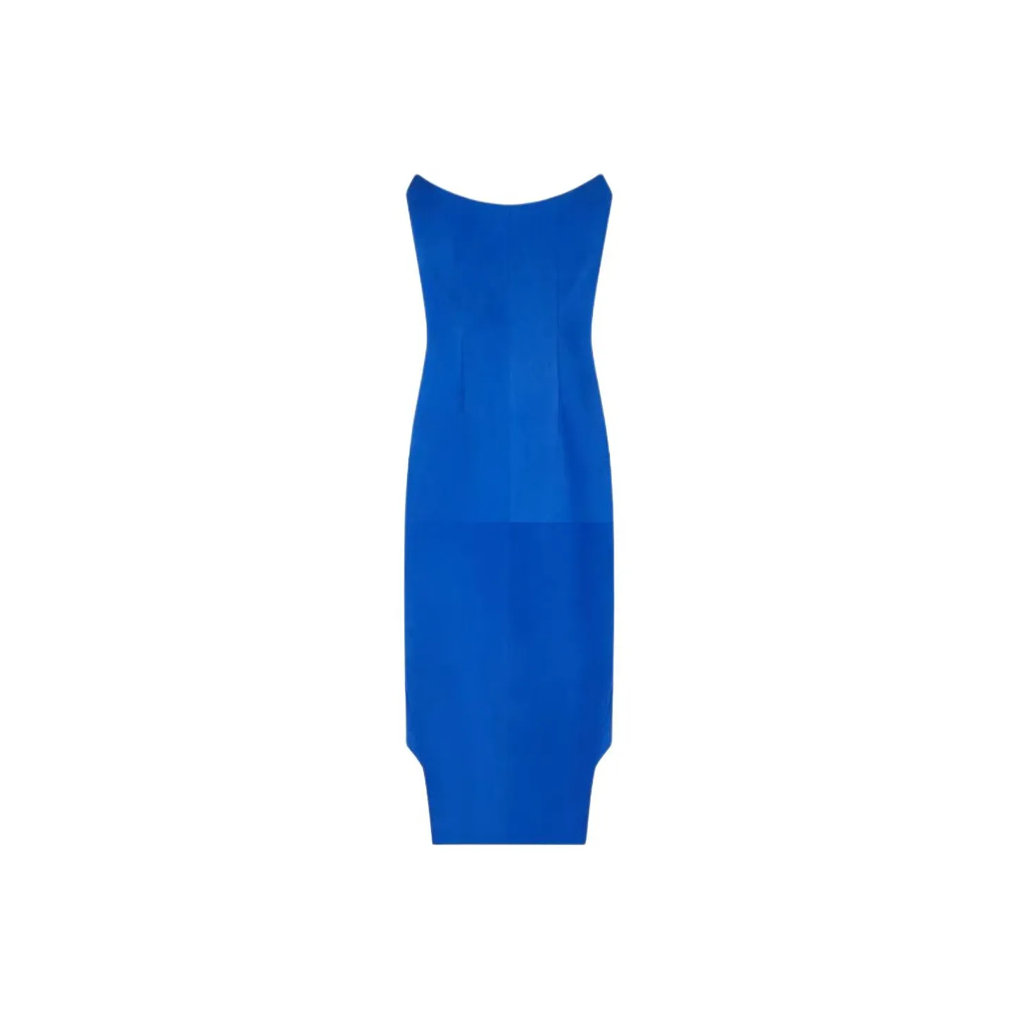 GIVENCHY Asymmetric Bustier Dress In Suede Sleeveless Dress Women's Blue
