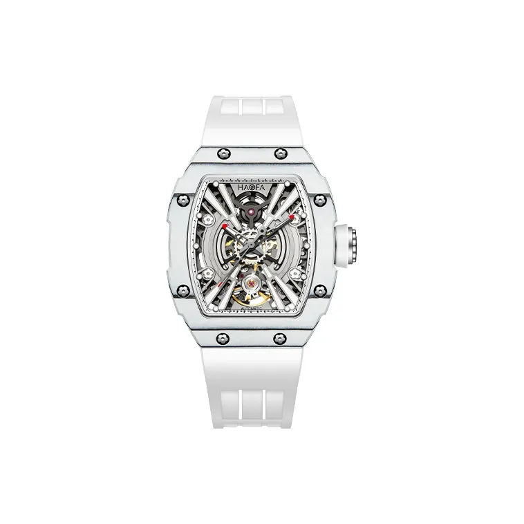 HaofaTourbillon 1906L Автоматический механический механизм Часы Женские часы Черепный циферблат