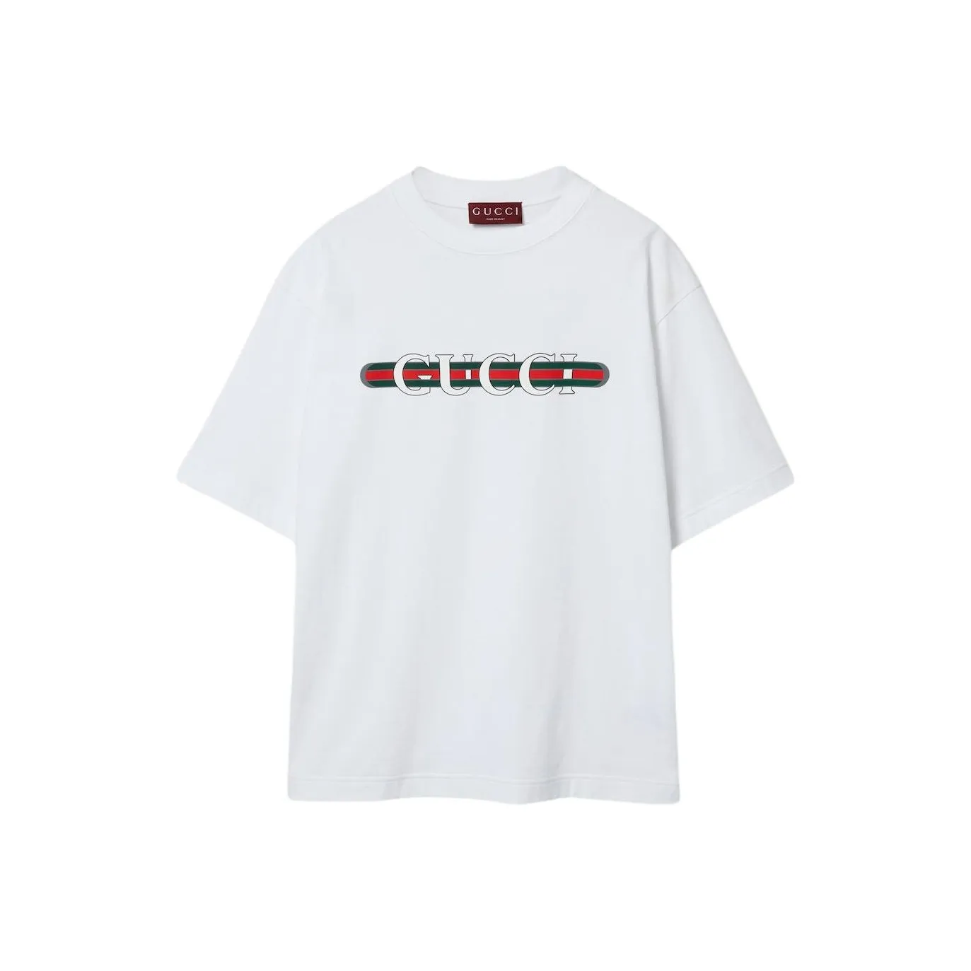 GUCCI Logo Printed Jersey T Shirt