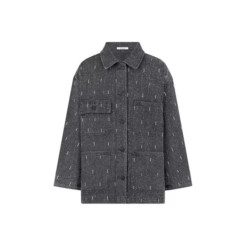 MEIYANG Черный Женские Джинсовые Куртки