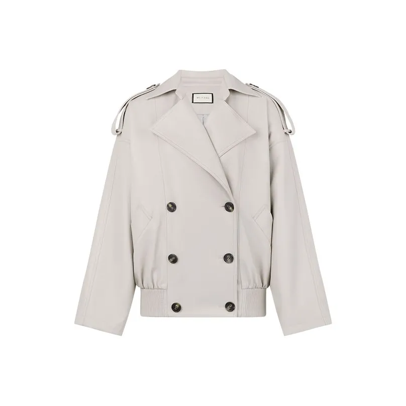 MEIYANG Elephant Gray Женские Кожаные Куртки