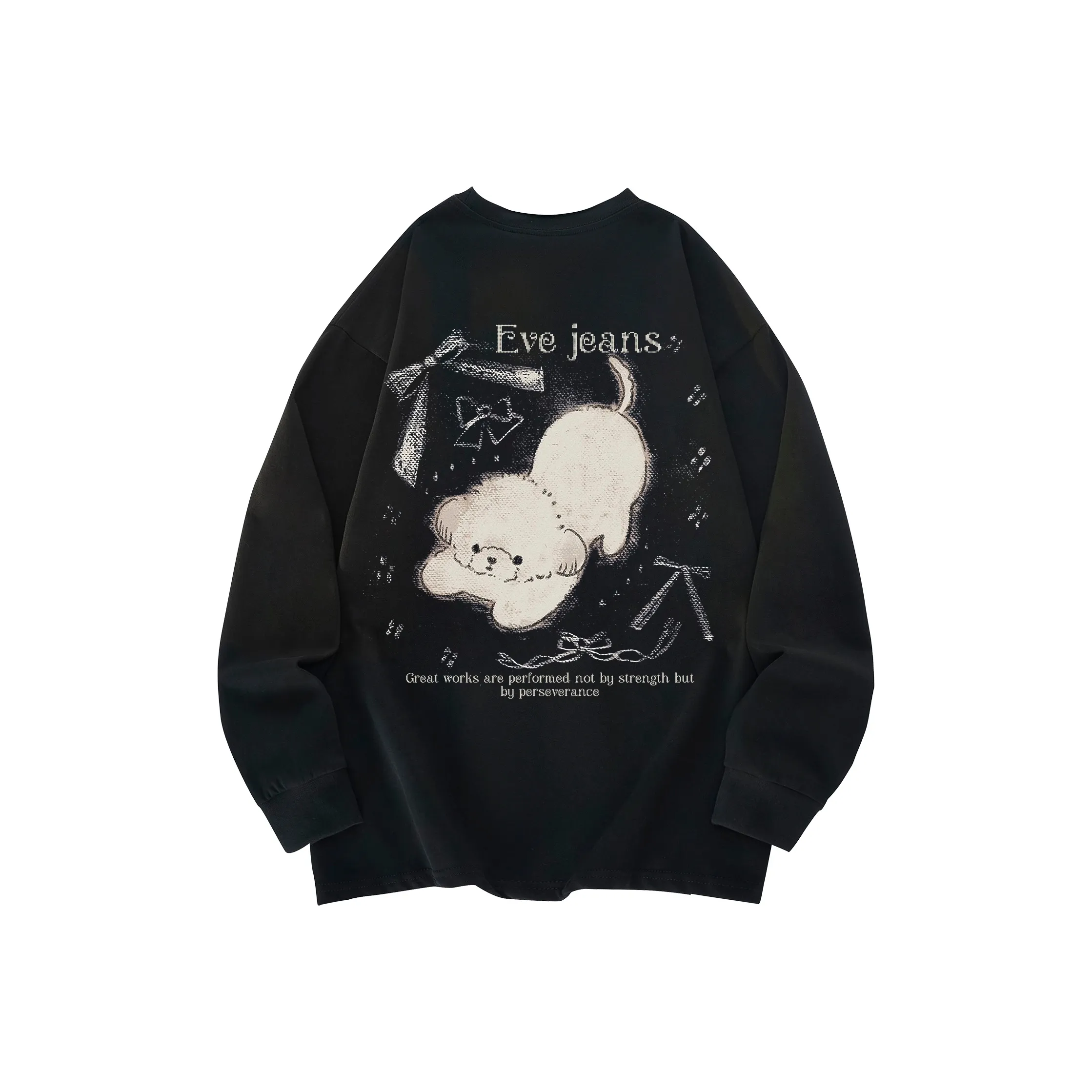 YIWEN Длинный рукав Т-рубашка Унисекс