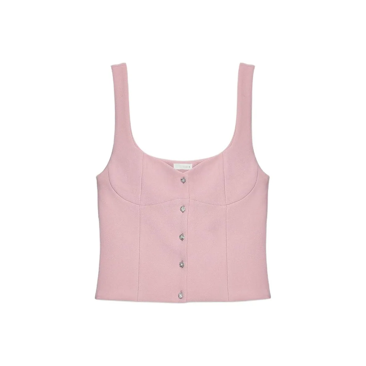 ZARA Earth Серый Розовый Женский Топ