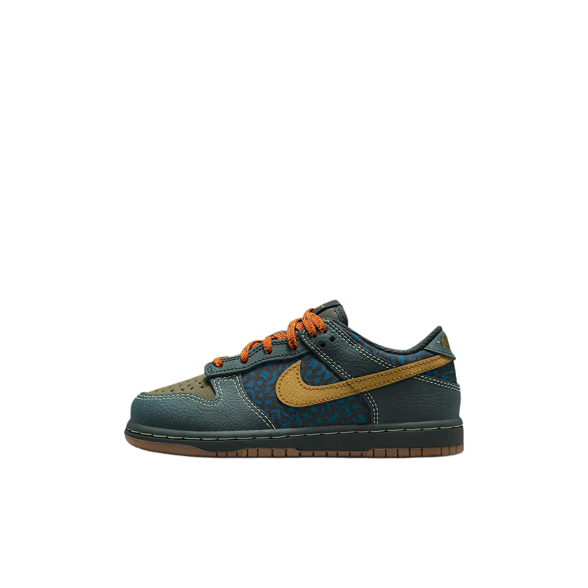 Nike Dunk Low Топ Детский Скейтбординг Темно-зеленый Детский