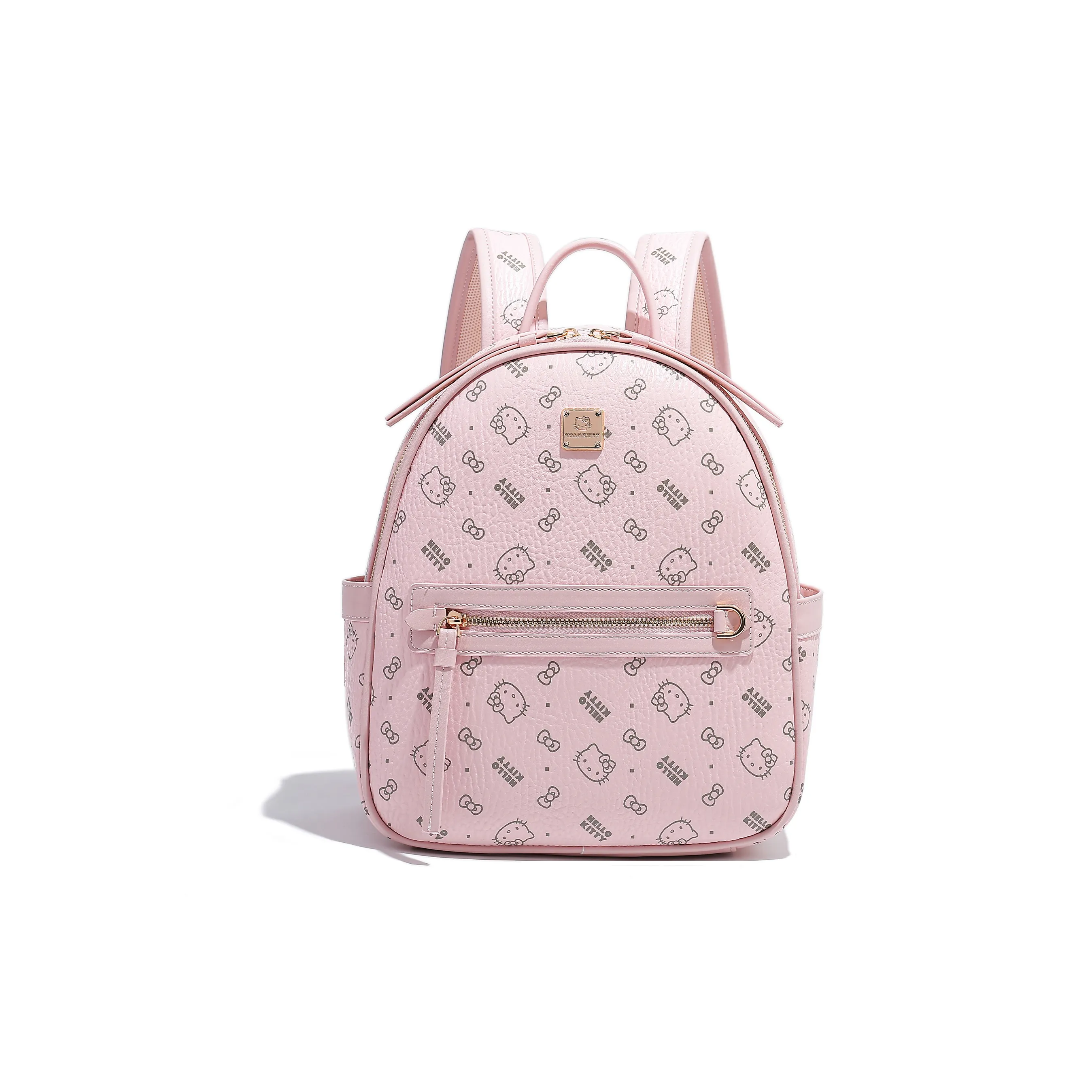 Sanrio Hello Kitty PU (полиуретан) рюкзак женский розовый молочно-чайный коричневый