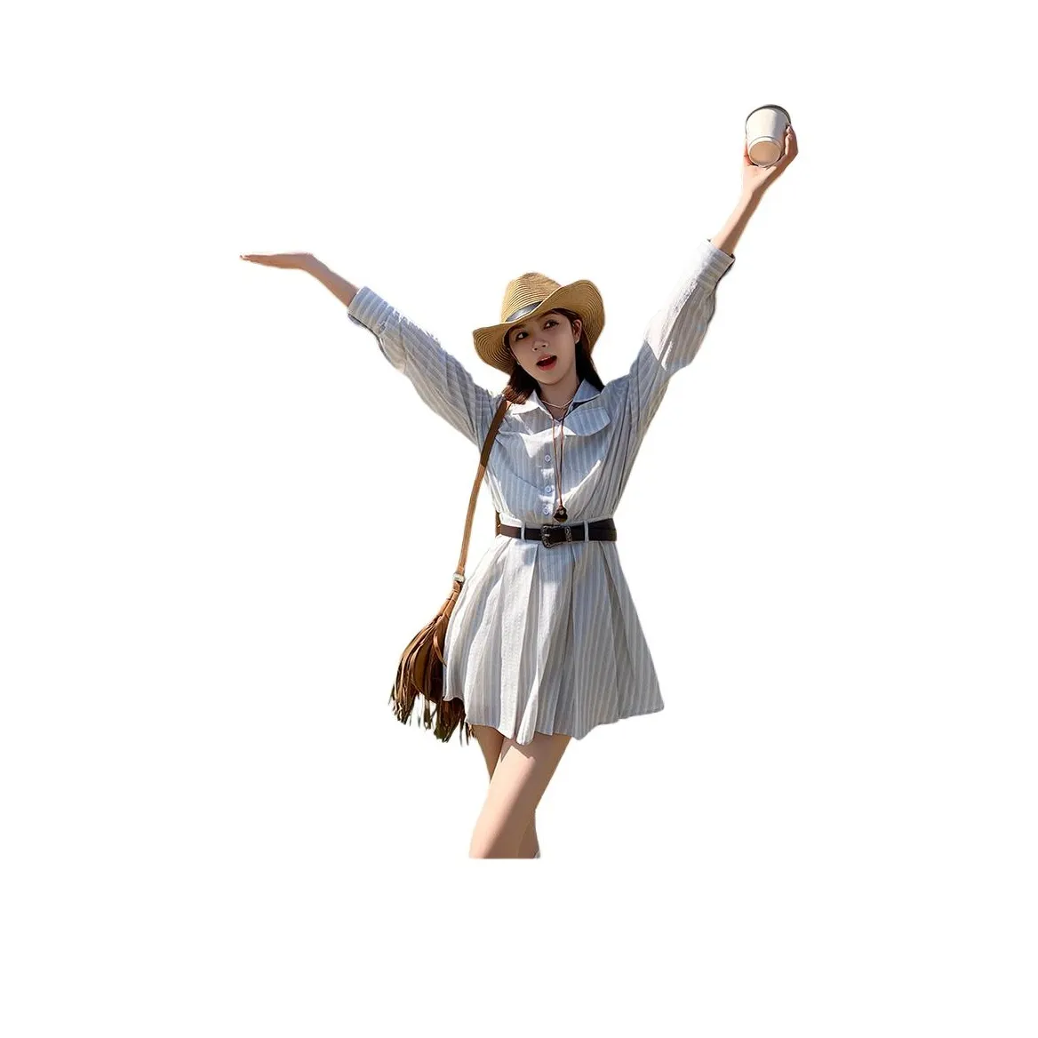 ORANDOR WEAR Синий Женские Длинные Платья с Длинными Рукавами