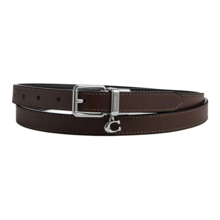 COACH Кожаные ремни Женские Коричневый Ширина 1,8 см