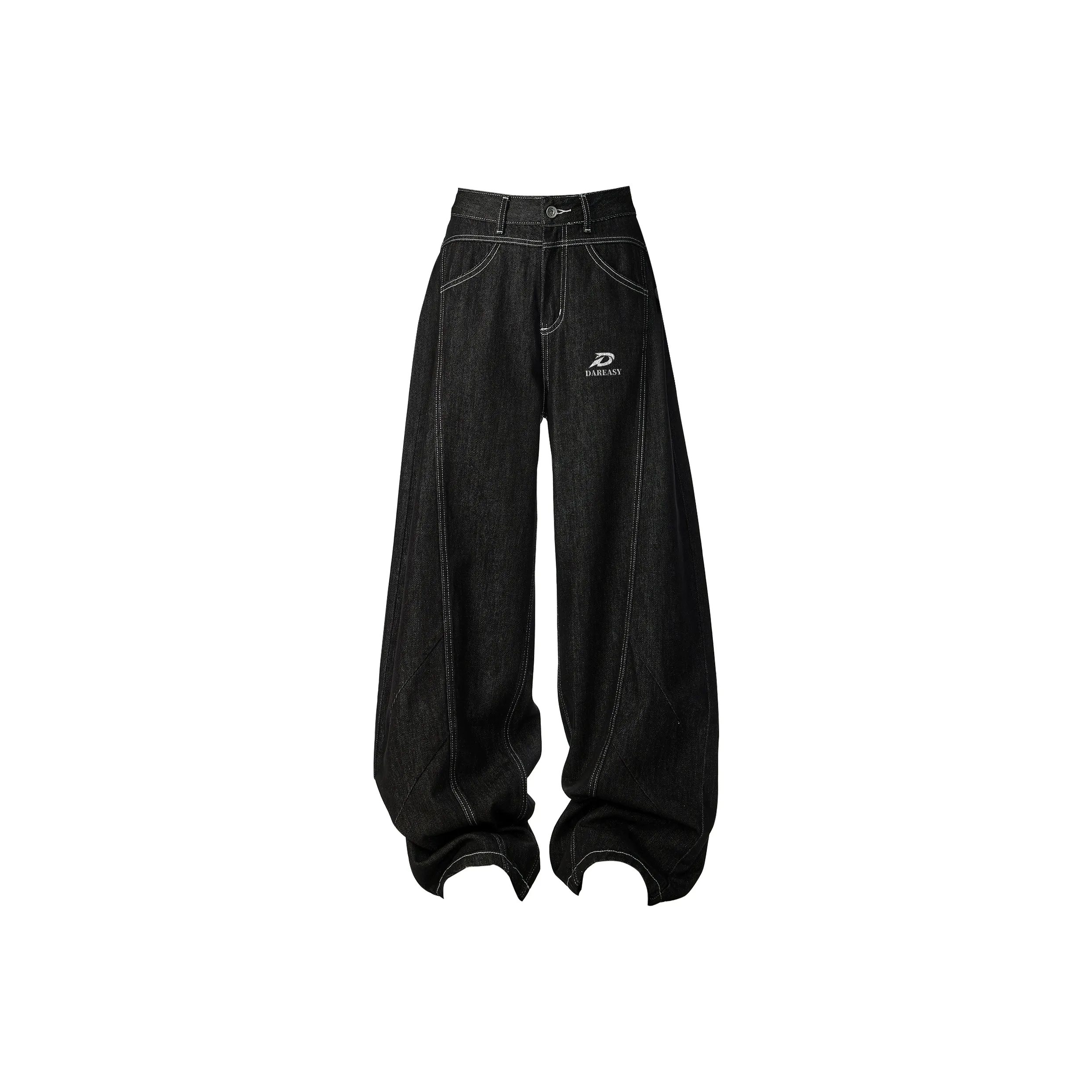 DAREASY Оригинальный Черный Деним Унисекс Джинсы