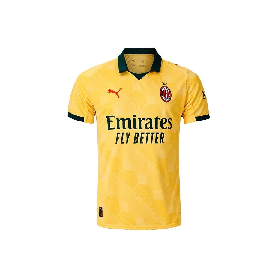 PUMA AC MILAN Желтый Темно-зеленый 03 Мужские T-рубашки