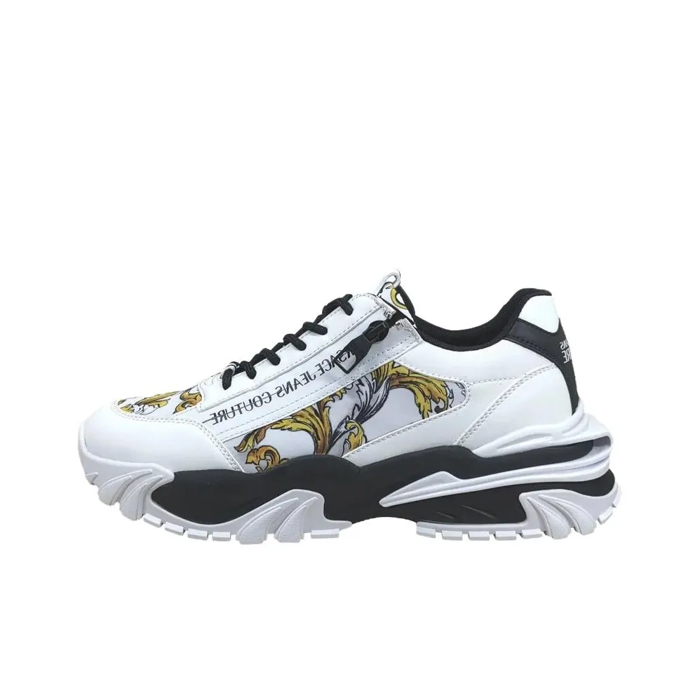 VERSACE JEANS COUTURE Низкий топ повседневный мужской белый