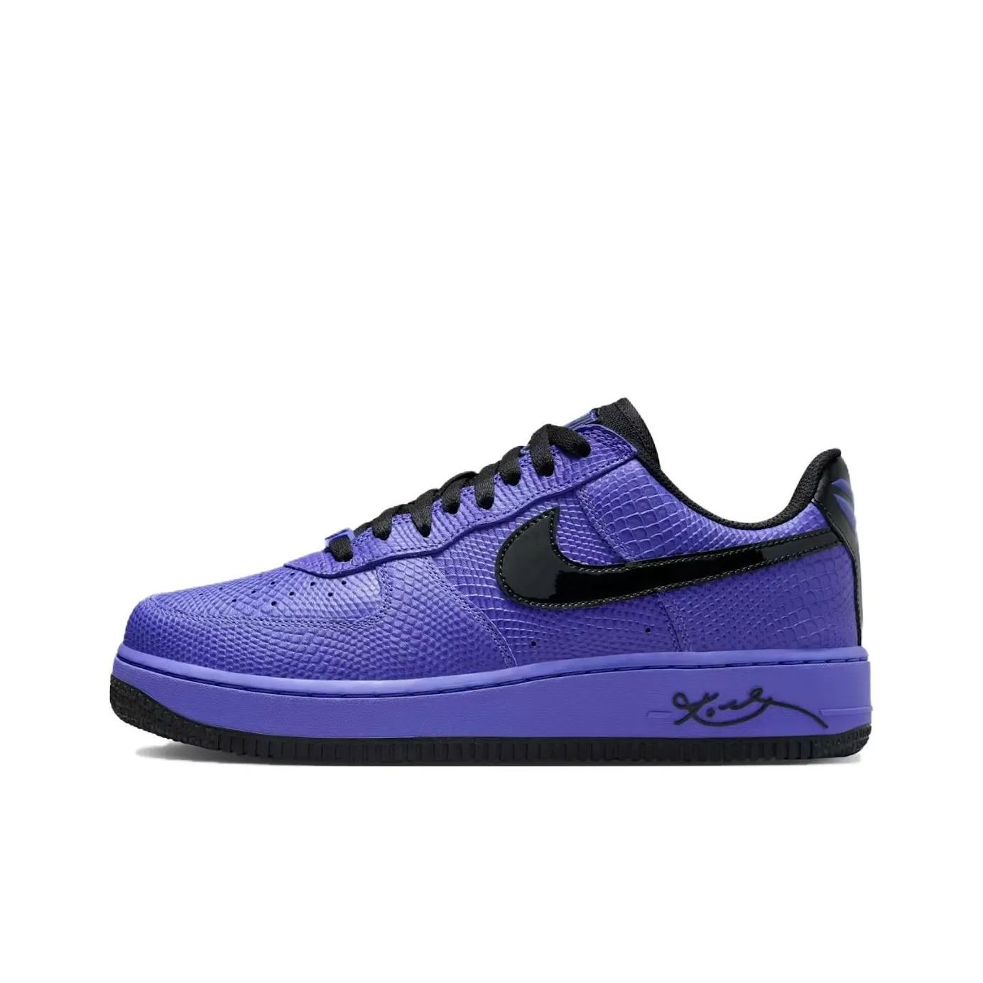 Коби Брайант x Nike Air FORCE 1 Slip-Resistant Abrasion-Resistant Low-Top Скейтбординг Кроссовки Unisex Черный Фиолетовый
