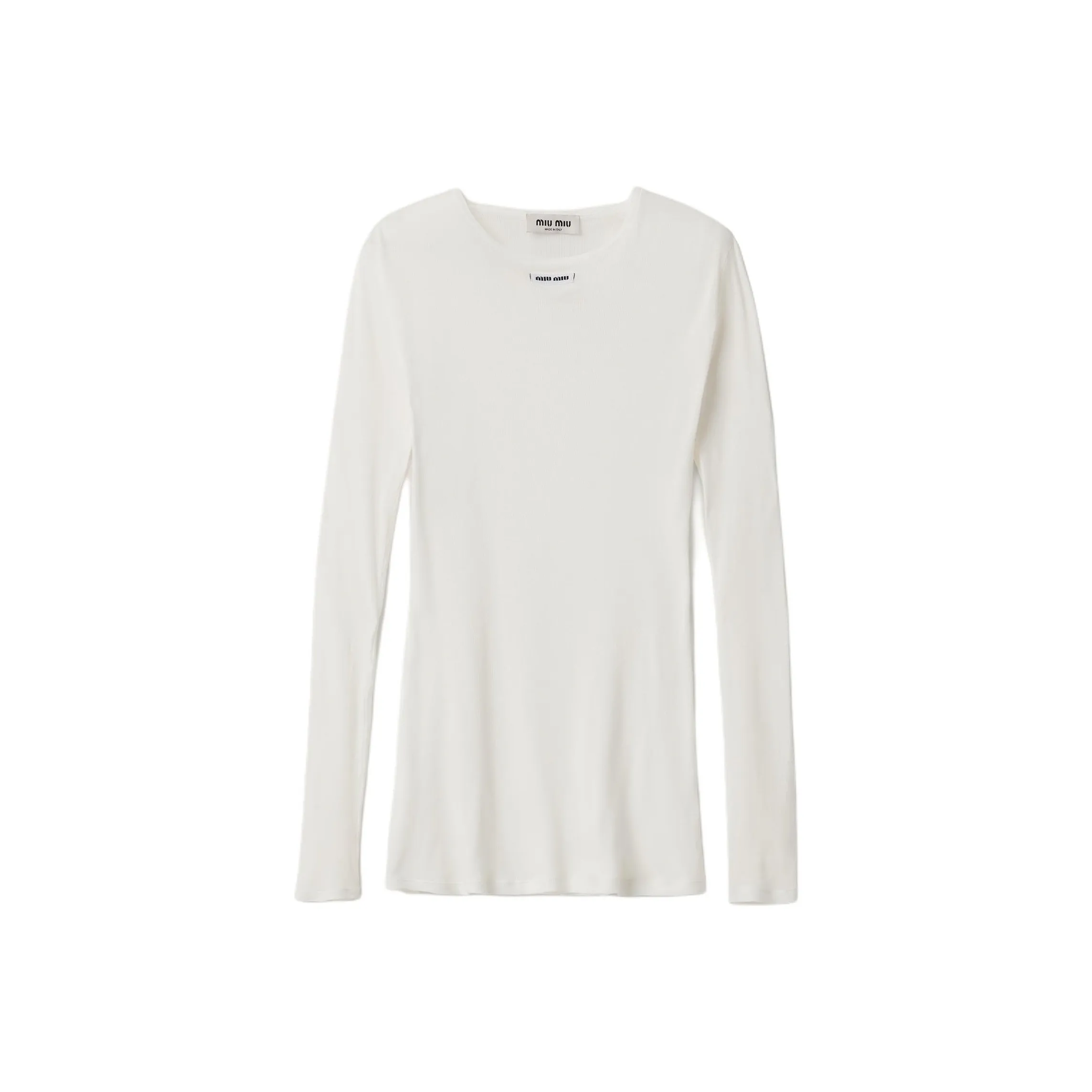 MIU MIU SS23 Long Sleeved Dress Women's White