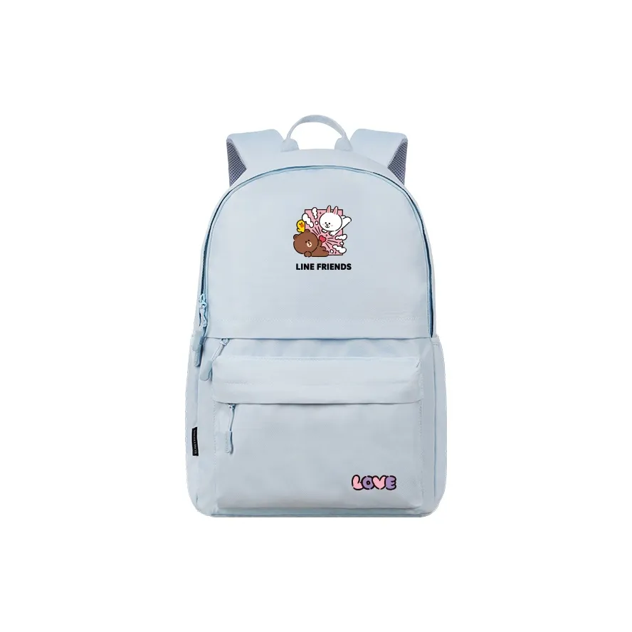 LINE FRIENDS Brown Bear Connie Rabbit Полиэстер Рюкзак Стандартный Женский Синий