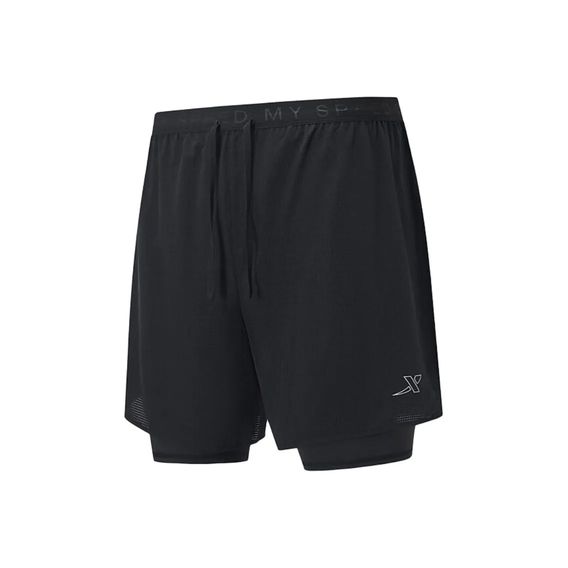XTEP Глубокий Черный Мужские Спортивные Шорты