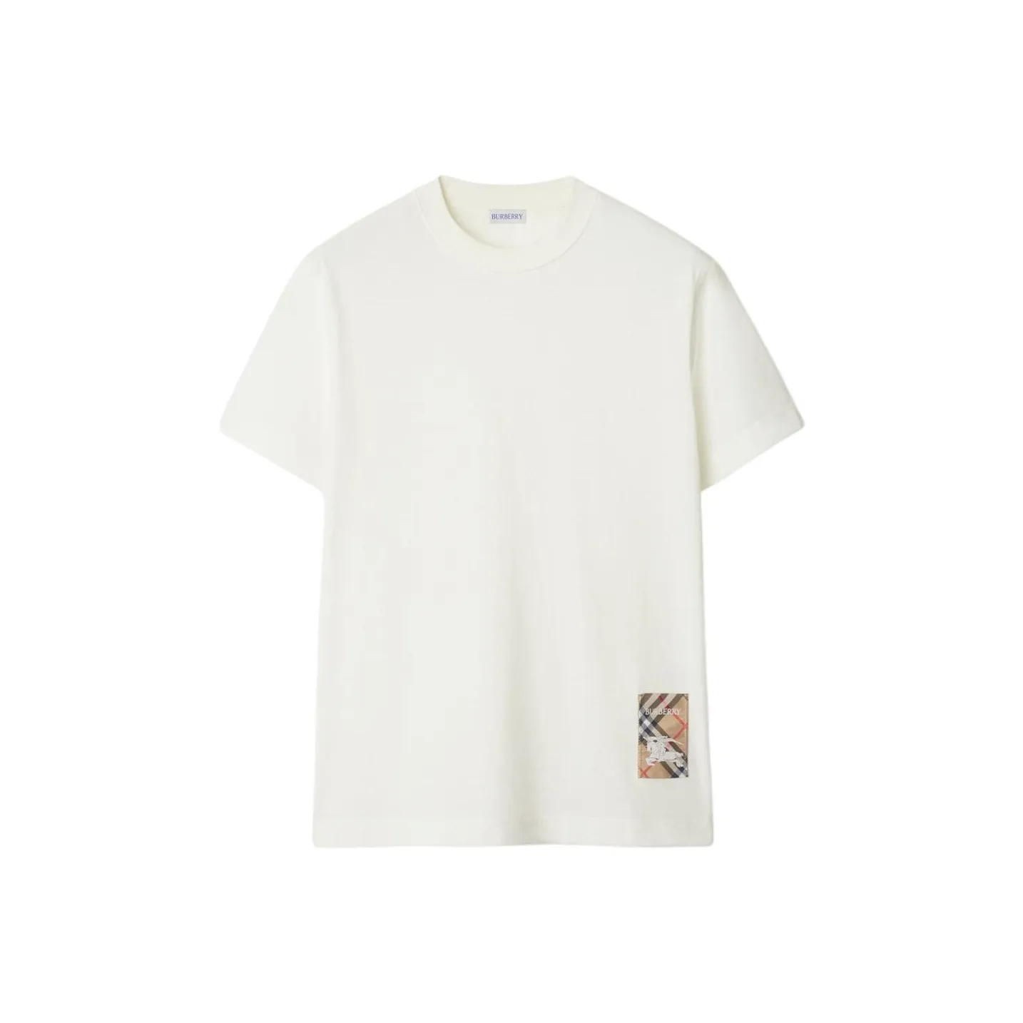 Burberry Check Patch Crewneck T Shirt