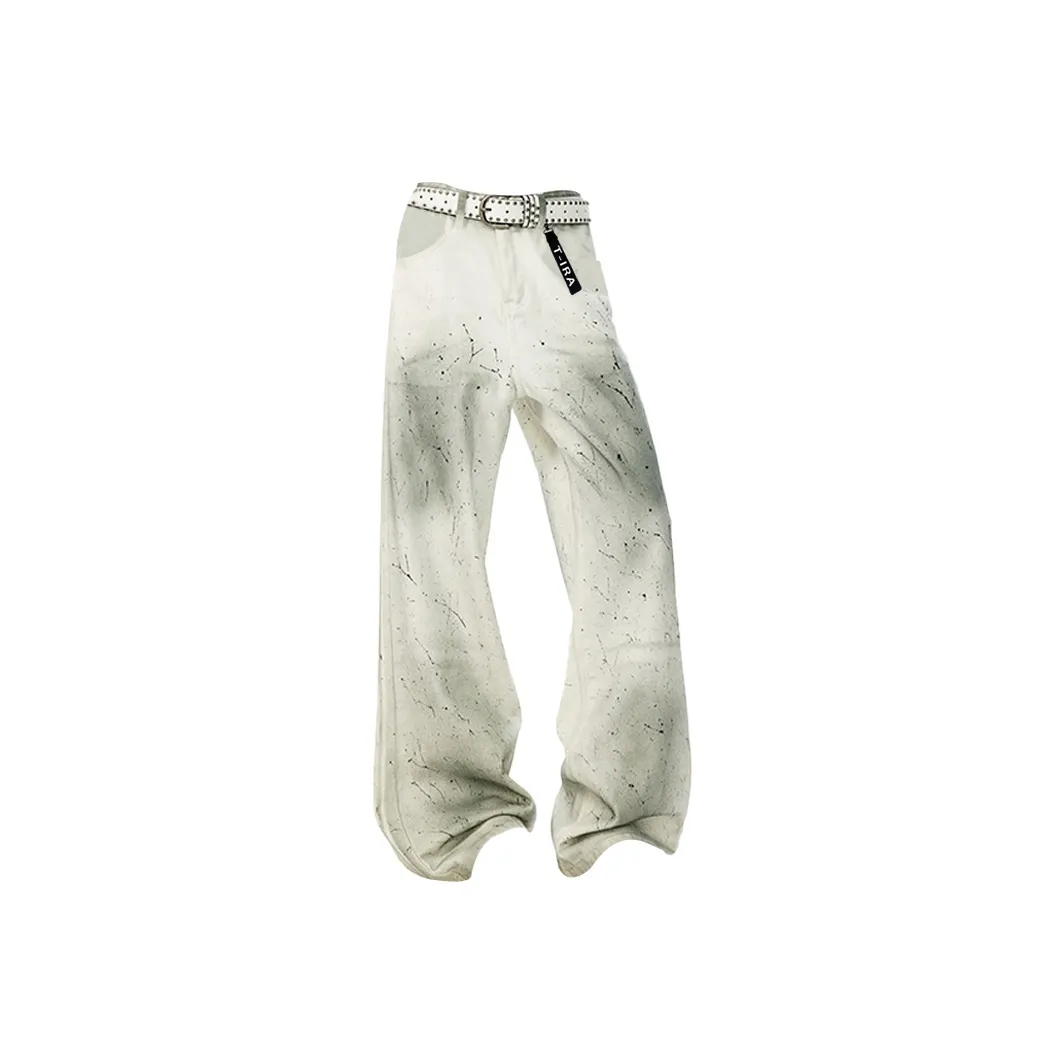 T IRA Белый No Brand Пряжка Унисекс Джинсы