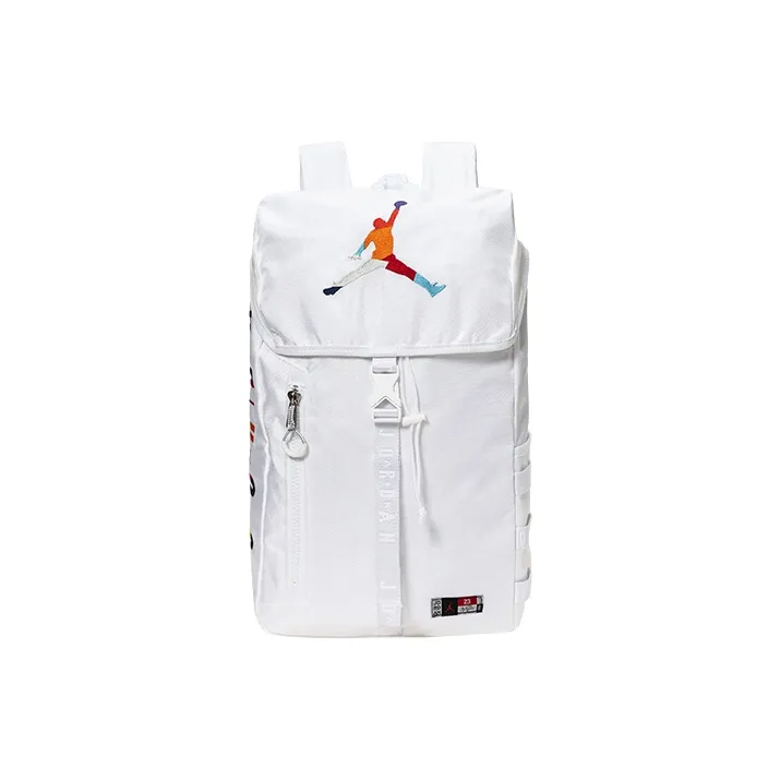 Jordan Polyester Basketball Bag Backpack Regular Unisex White