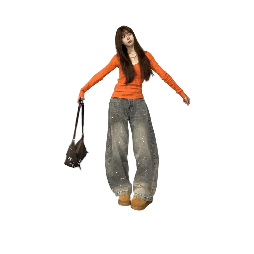 PANDA ADEVIL Серый Унисекс Джинсы