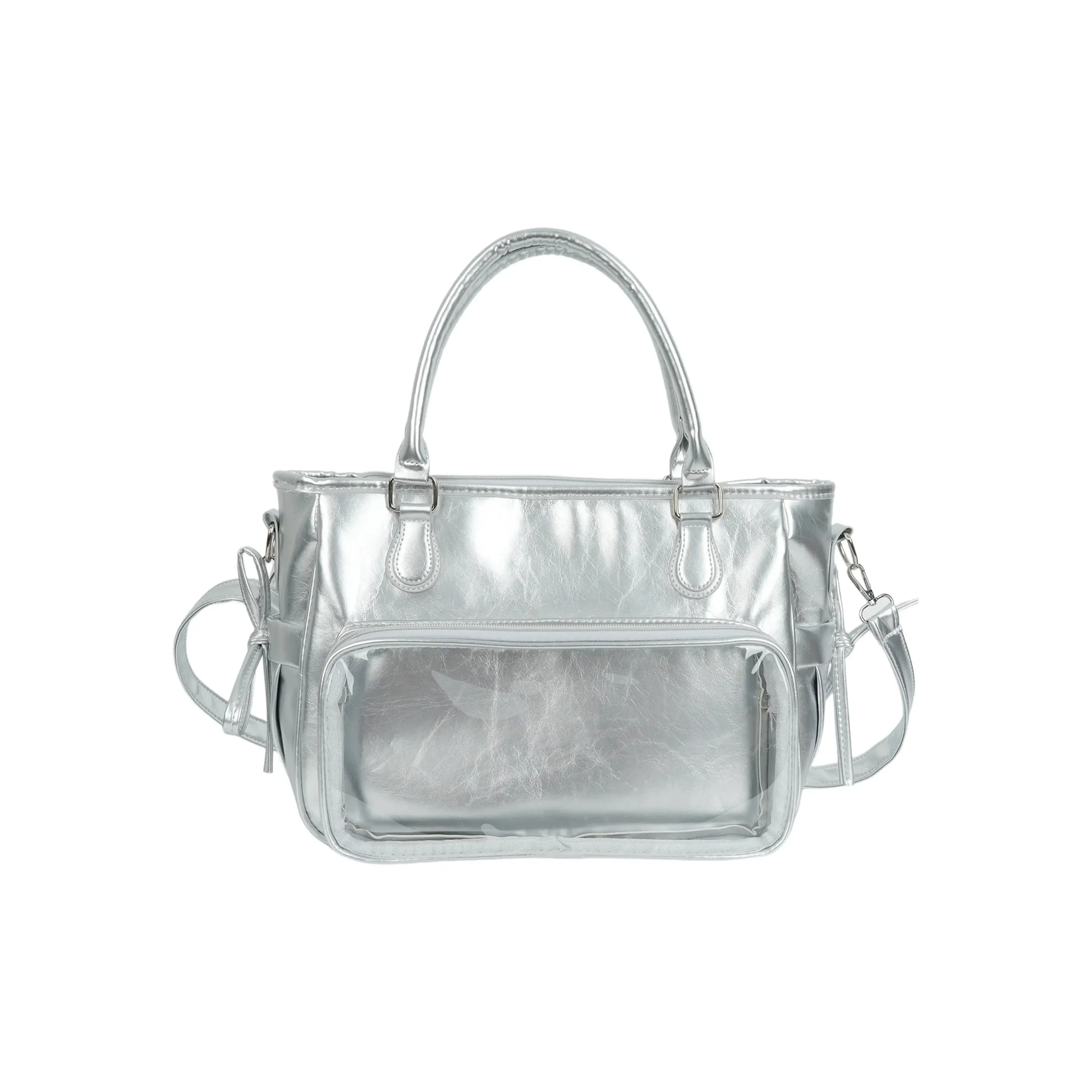 CARTELO Нейлон Рюкзак Портативный Одно Плечо Сумка через плечо Женская Серебряная Черная