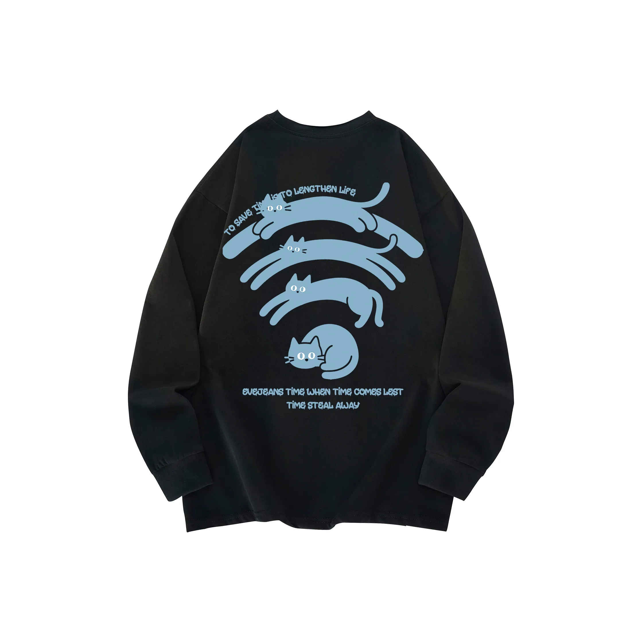 YIWEN Длинный рукав Т-рубашка Унисекс