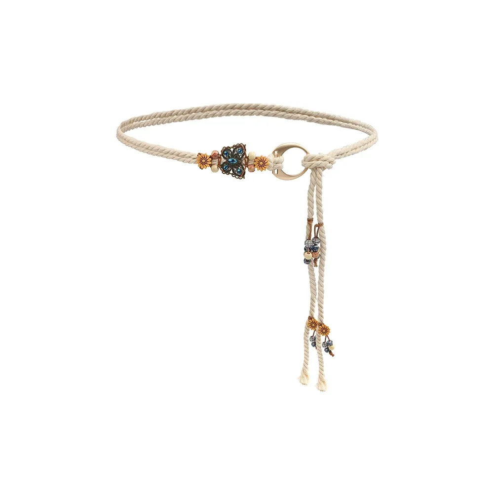 Lanza Хлопок лен смесь цепь на талию женский ширина 2 см