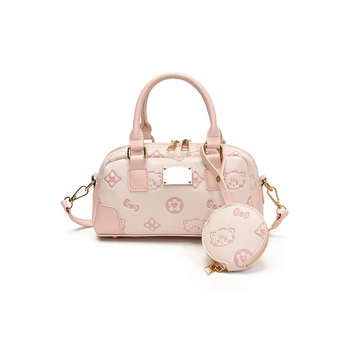 MINLUBAOLUO ПУ (полиуретан) Бостон Сумка Сумка через плечо Сумка Женская Розовая