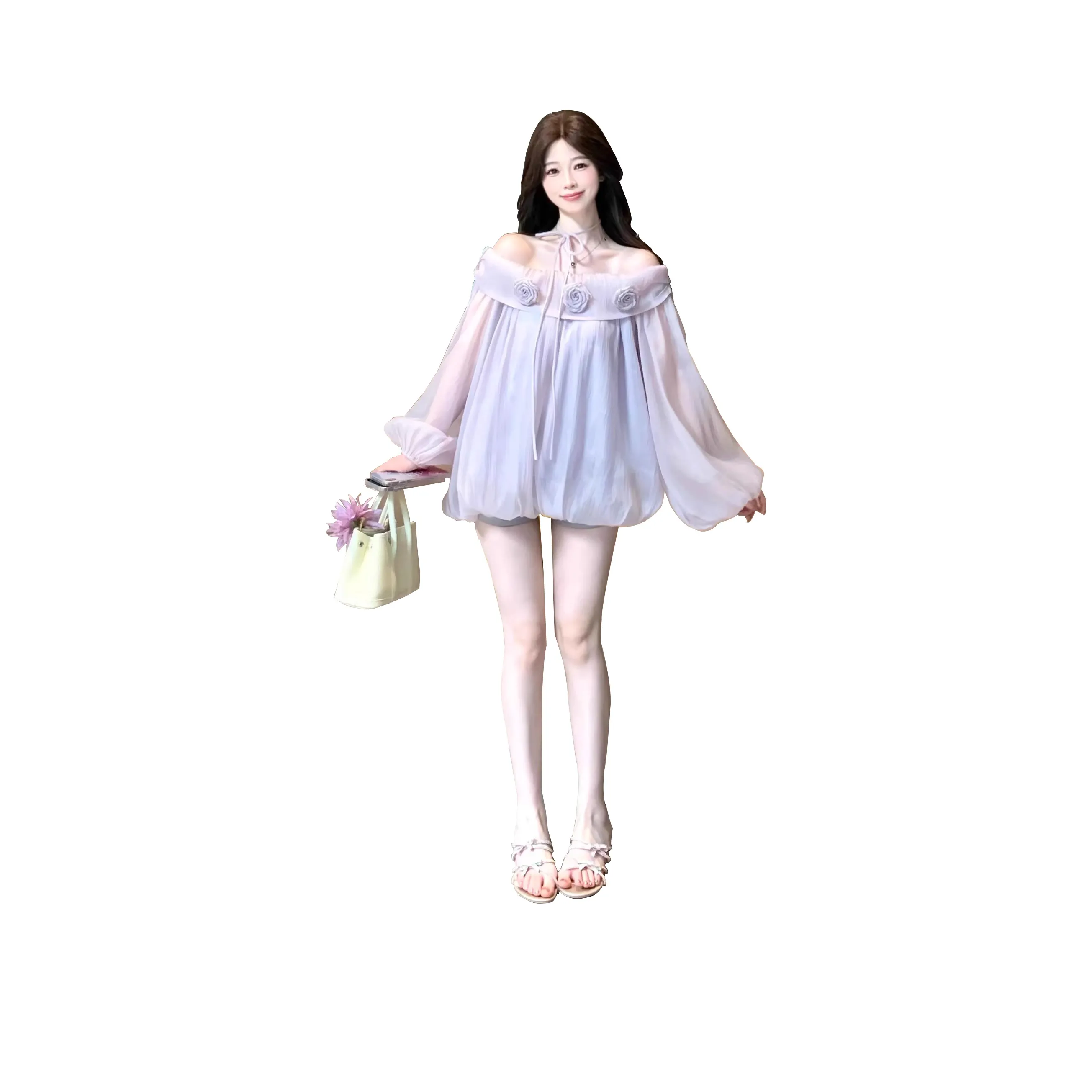 BELOVED STARRY Шифон Рубашка Женская