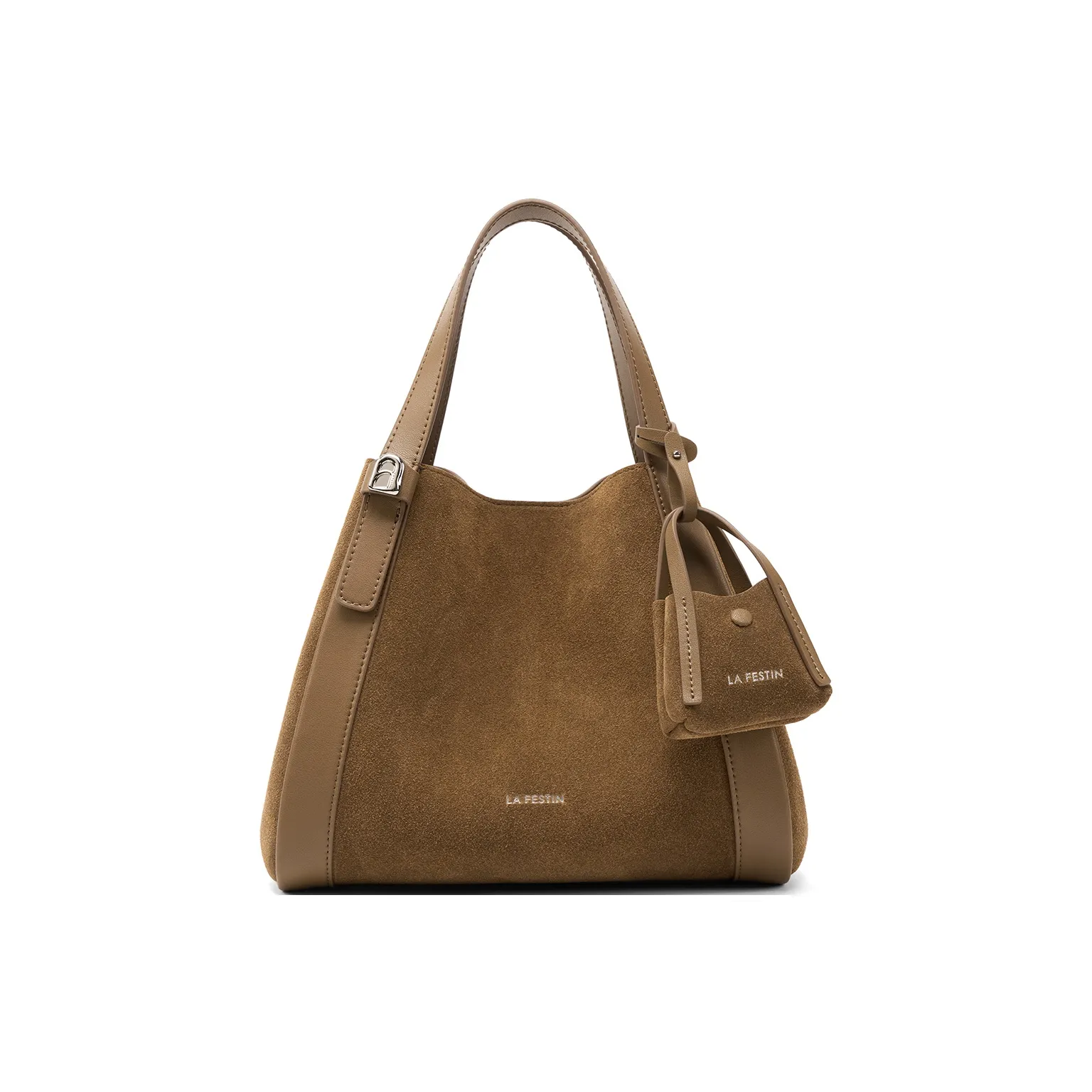 La Festin Сумка из крупнозернистой текстуры коровьей кожи большая женская многоцветная