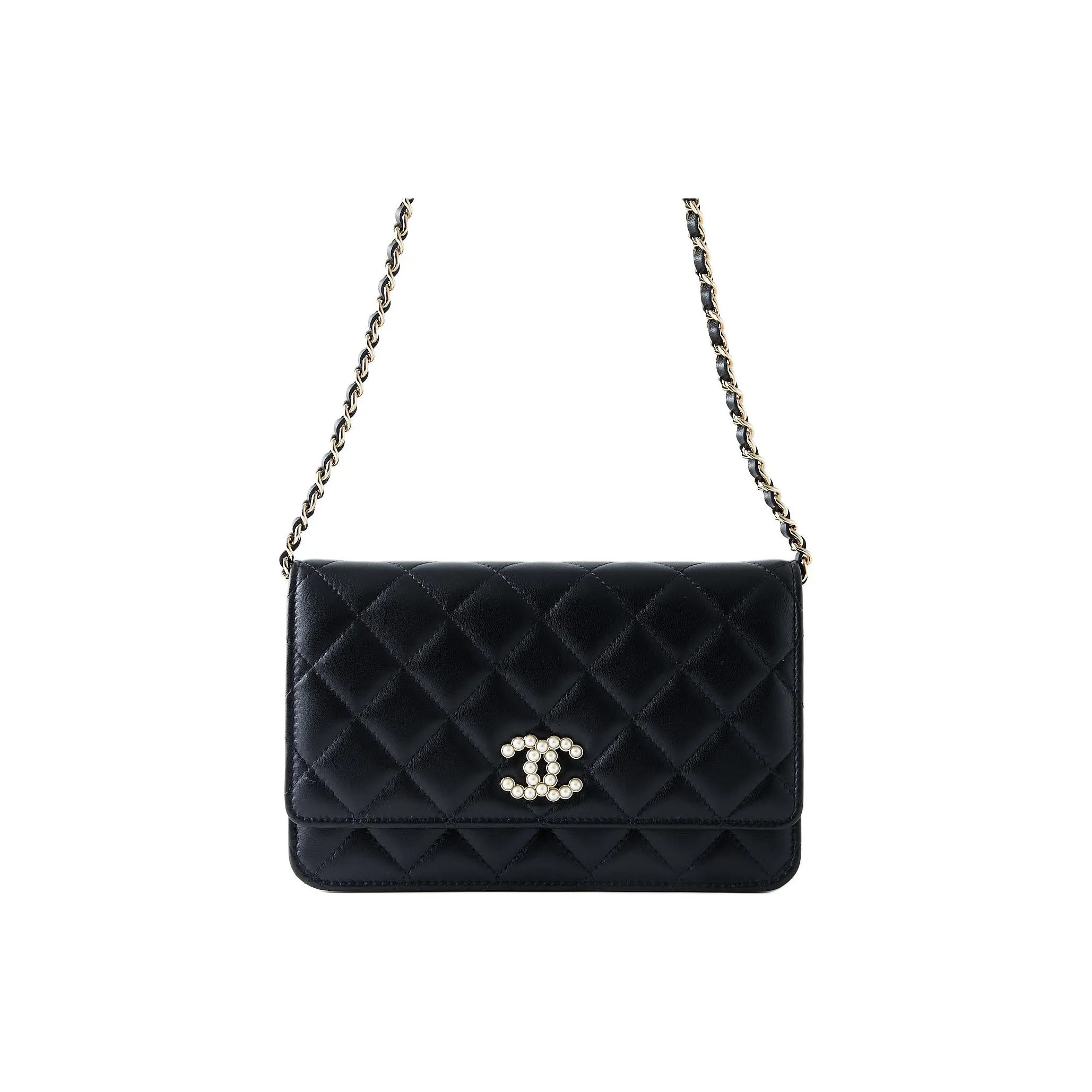 CHANEL WOC Wallet On Chain Shoulder Bag, Crossbody Bag Women's Black