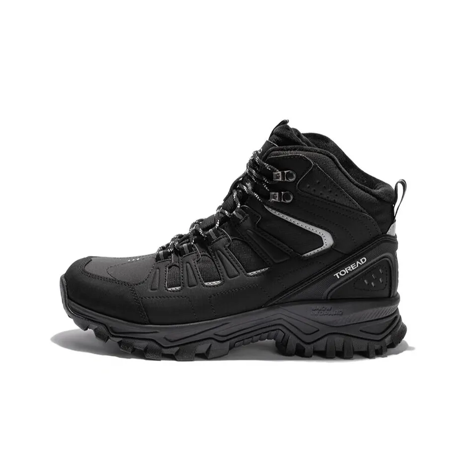 TOREAD Slip-resistant Abrasion-resistant Thermal High-Top Climbing Shoes Men's Black TOREAD Противоскользящий Износостойкий Термический Высокий Топ Альпинистская Обувь Мужская Черная