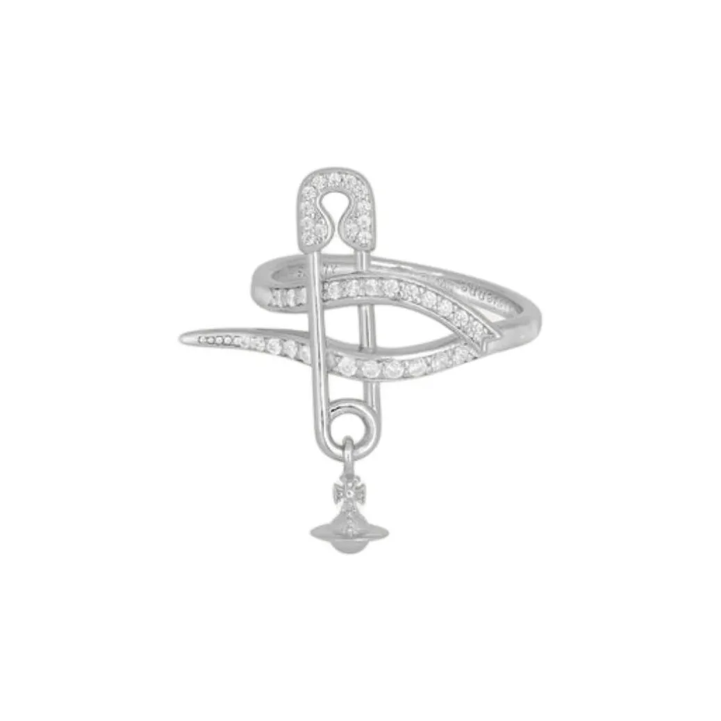 Vivienne Westwood Переработанные Серебряные Кольца Унисекс Серебряные