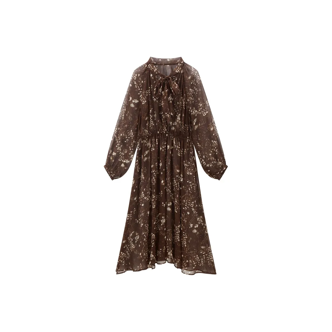 PEACEBIRD Длинное платье с длинными рукавами женское