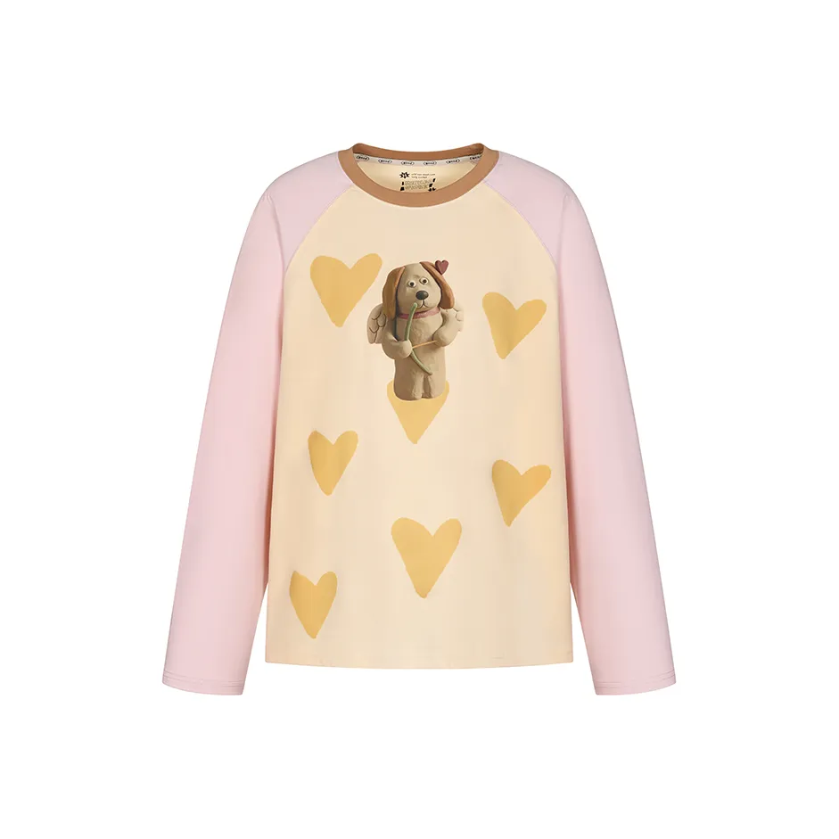 MeiHaoStore Желто-розовый Контрастный Унисекс T-рубашки