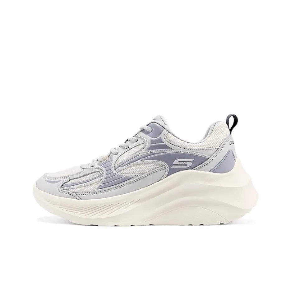 Skechers Повседневная устойчивая к истиранию дышащая увеличивающая высоту повседневная обувь женская серая