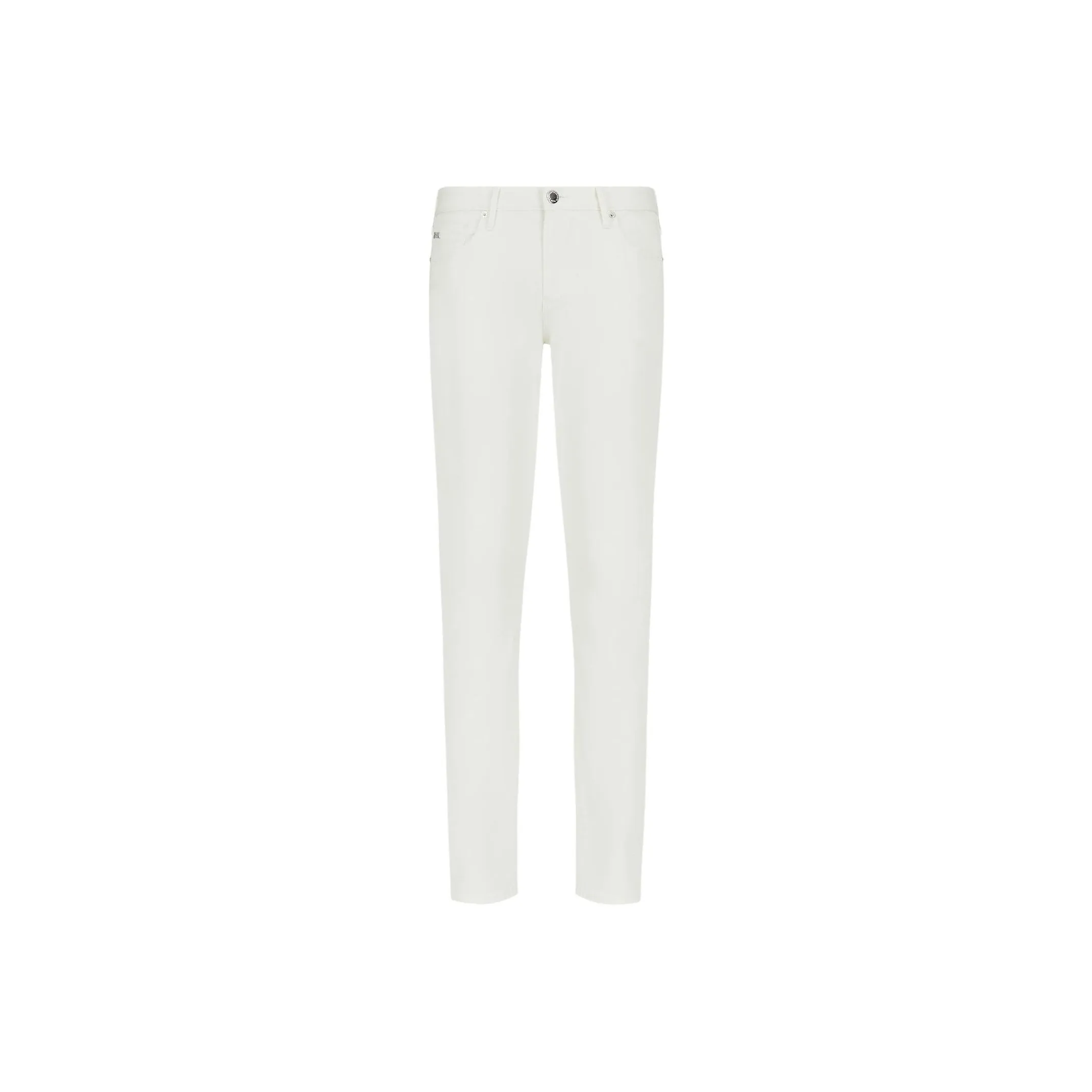 EMPORIO ARMANI Logo Plaque Stretched Denim Jeans